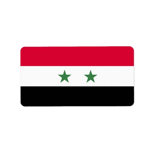 Syrische vlag etiket (Voorkant)