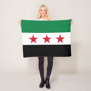 Syrische vlag fleece deken