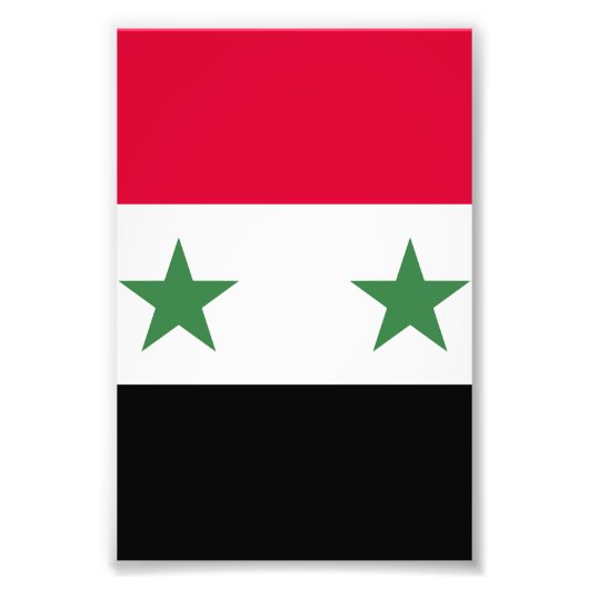 Syrische vlag foto afdruk (Voorkant)