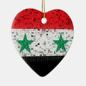 Syrische vlag glitter-versiering keramisch ornament (Rechts)
