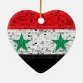 Syrische vlag glitter-versiering keramisch ornament (Achterkant)