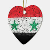 Syrische vlag glitter-versiering keramisch ornament (Links)