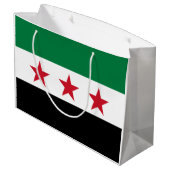 Syrische vlag groot cadeauzakje (Achterkant Gekanteld)