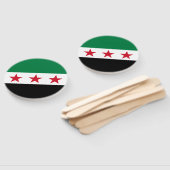 Syrische vlag handwaaier (Niet-gemonteerd)