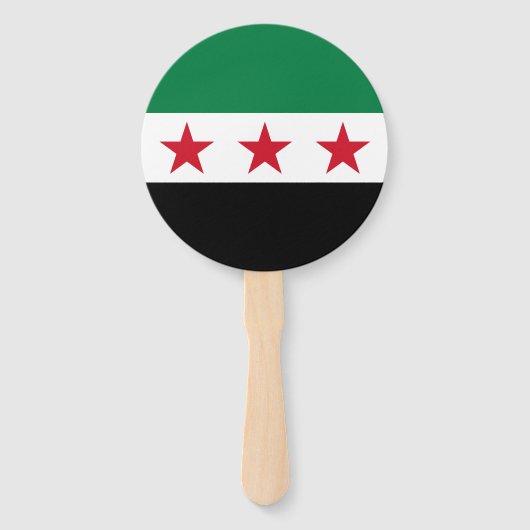 Syrische vlag handwaaier (Voorkant)