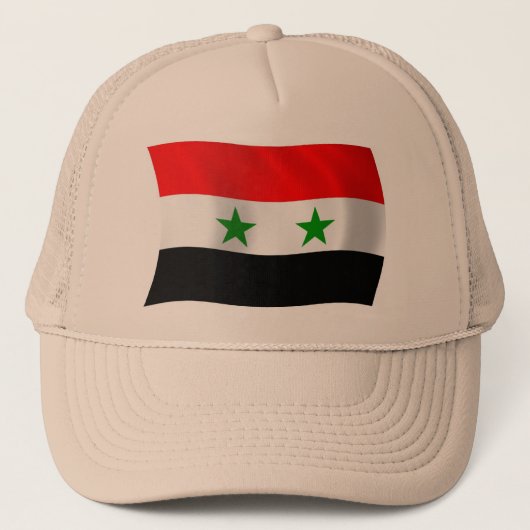 Syrische Vlag Hoed Trucker Pet (Voorkant)