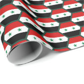 Syrische vlag Honeycomb Wrapping Paper Cadeaupapier (Rol Hoek)