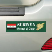 Syrische vlag + kaartBumpersticker Bumpersticker (Op auto)