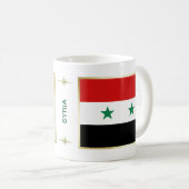Syrische vlag + kaartMok Koffiemok (Voorkant rechts)