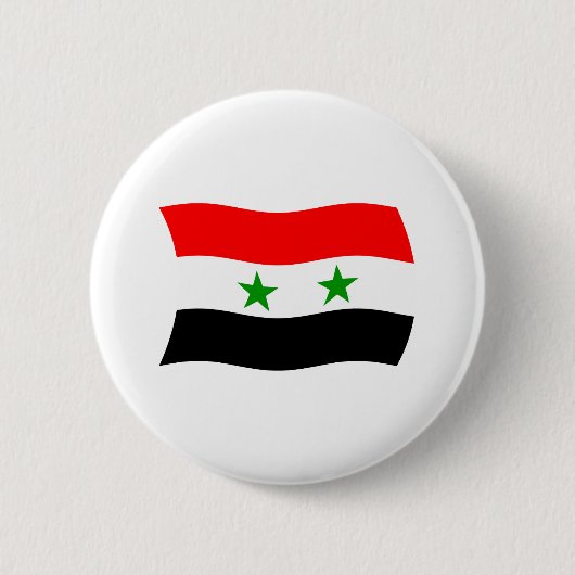 Syrische Vlag Knop Ronde Button 5,7 Cm (Voorkant)