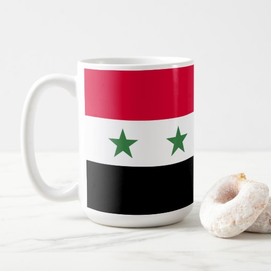 Syrische vlag koffiemok (Met donut)