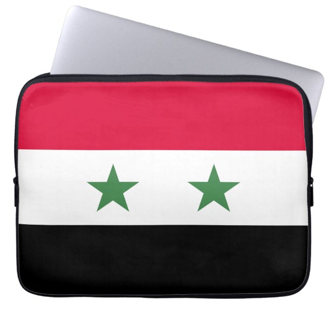 Syrische vlag laptop sleeve (Voorkant)