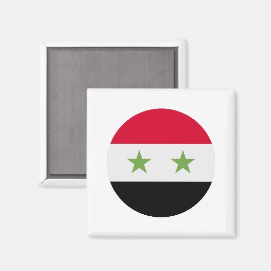 Syrische vlag magneet (Voorkant / Achterkant)