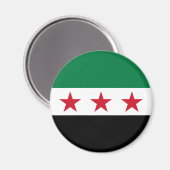 Syrische vlag magneet (Voorkant / Achterkant)