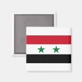 Syrische vlag magneet (Voorkant / Achterkant)
