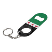 Syrische vlag mini flessenopener (Voorkant Gekanteld)