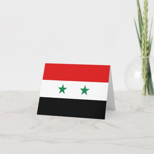 Syrische vlag Notitiekaart (Voorkant)