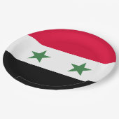Syrische vlag papieren bordje (Gekanteld)