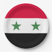 Syrische vlag papieren bordje (Voorkant)