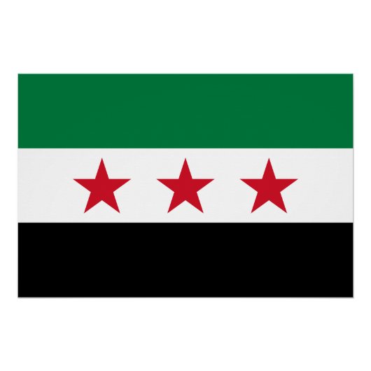 Syrische vlag perfect poster (Voorkant)