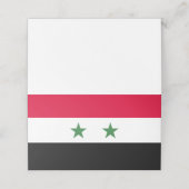 Syrische vlag plaatskaartje (Buitenkant ongevouwen)