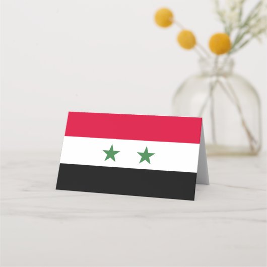 Syrische vlag plaatskaartje (Voorkant)