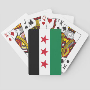 Syrische vlag pokerkaarten