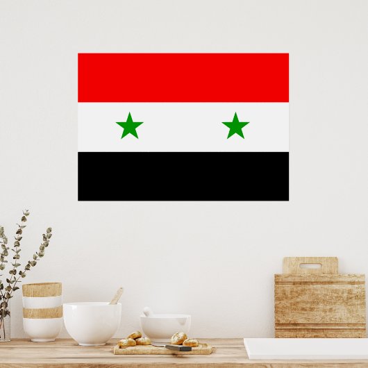 Syrische vlag poster (Keuken)