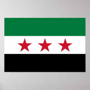 Syrische vlag poster