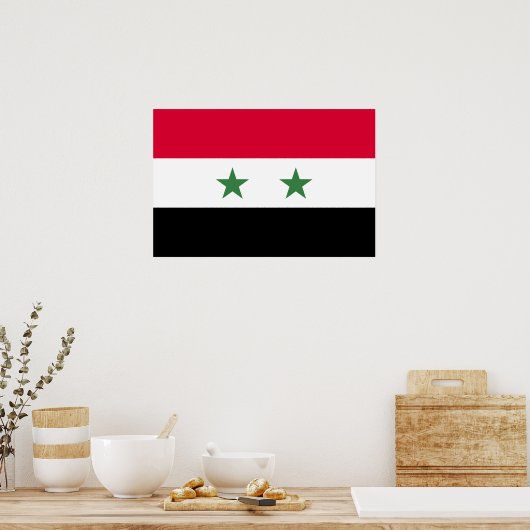 Syrische vlag poster (Keuken)