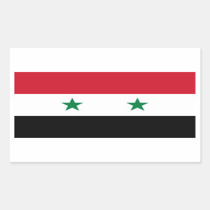 Syrische vlag rechthoekige sticker
