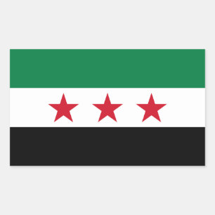 Syrische vlag rechthoekige sticker