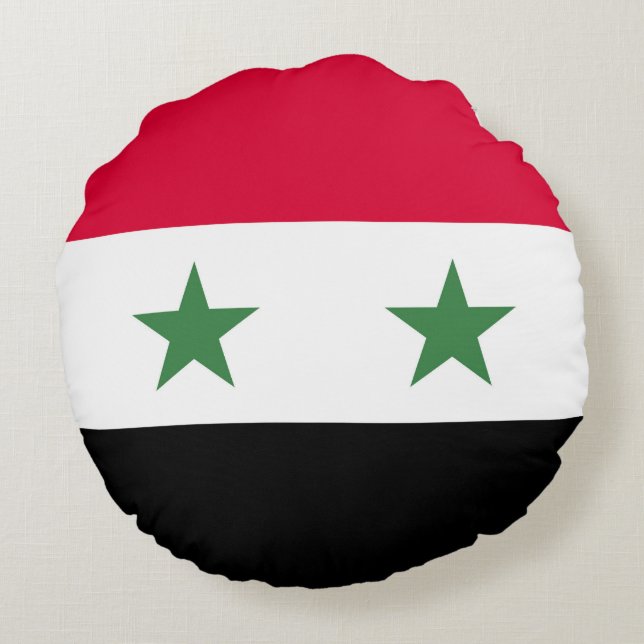 Syrische vlag rond kussen (Achterkant)