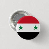 Syrische vlag ronde button 3,2 cm (Voorkant /achterkant)