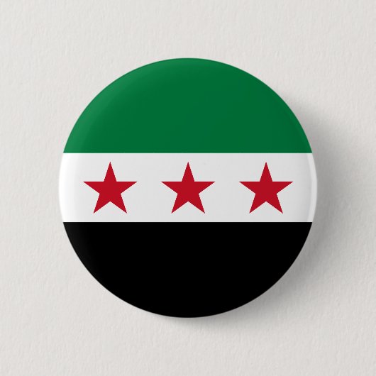 Syrische vlag ronde button 5,7 cm (Voorkant)