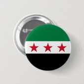 Syrische vlag ronde button 5,7 cm (Voorkant /achterkant)