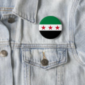 Syrische vlag ronde button 5,7 cm (In situ)