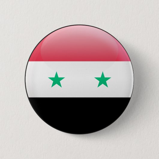 Syrische vlag ronde button 5,7 cm (Voorkant)