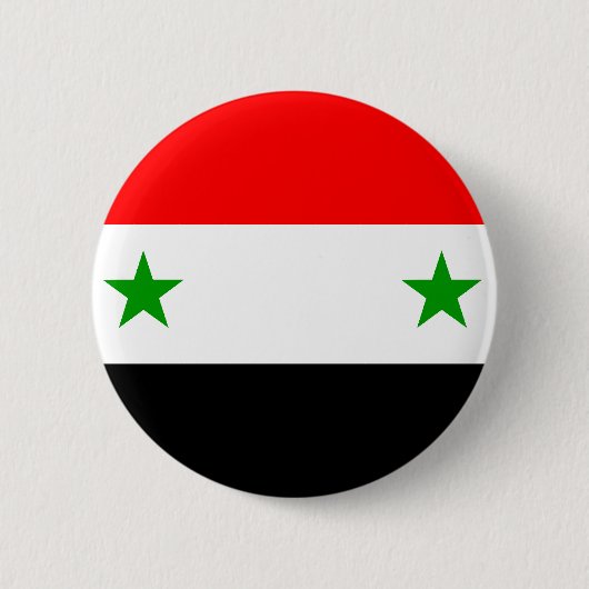 Syrische vlag ronde button 5,7 cm (Voorkant)