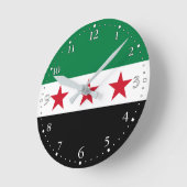 Syrische vlag ronde klok (Hoek)