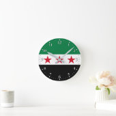Syrische vlag ronde klok (Huis)