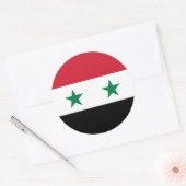 Syrische vlag ronde sticker (Envelop)