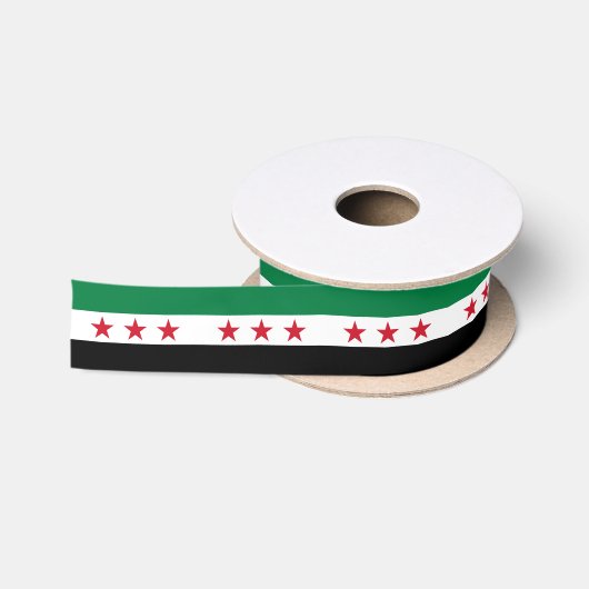 Syrische vlag satijnen lint (Spoel)