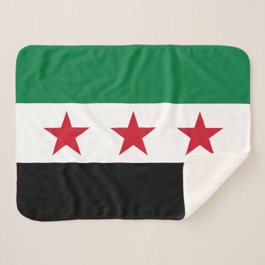 Syrische vlag sherpa deken (Voorkant (horizontaal))