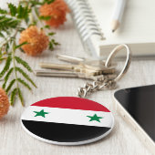 Syrische vlag sleutelhanger (Zijkant)