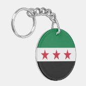 Syrische vlag sleutelhanger (Voorkant Links)