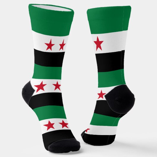 Syrische vlag sokken (Gebogen)