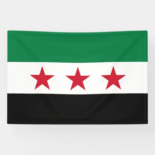 Syrische vlag spandoek (Horizontaal)