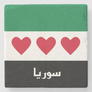 Syrische vlag stenen onderzetter