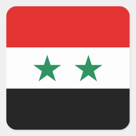 Syrische Vlag Sticker (Voorkant)